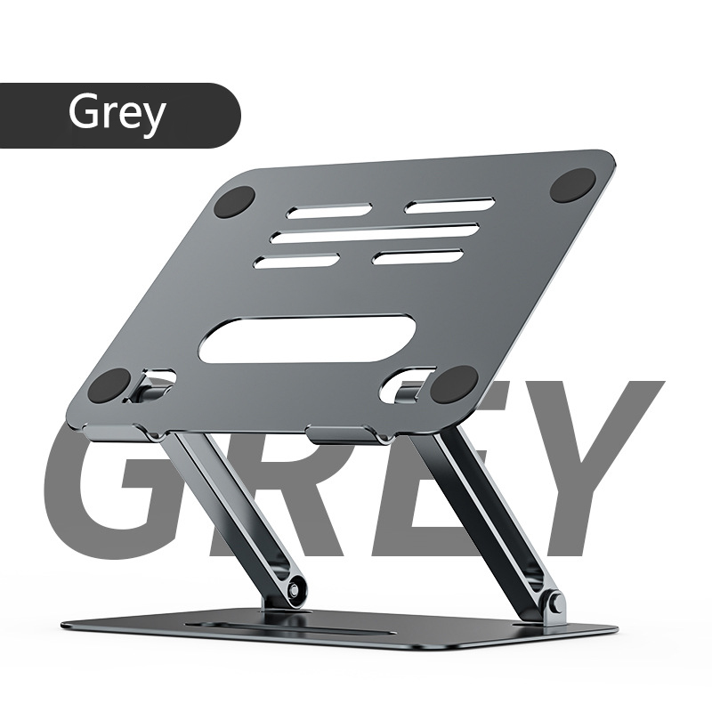 CABLETIME Aluminum Laptop Stand High-strength Foldable Multi Adjustment for Laptop Tablet Holder Stand S21: P43 Grey