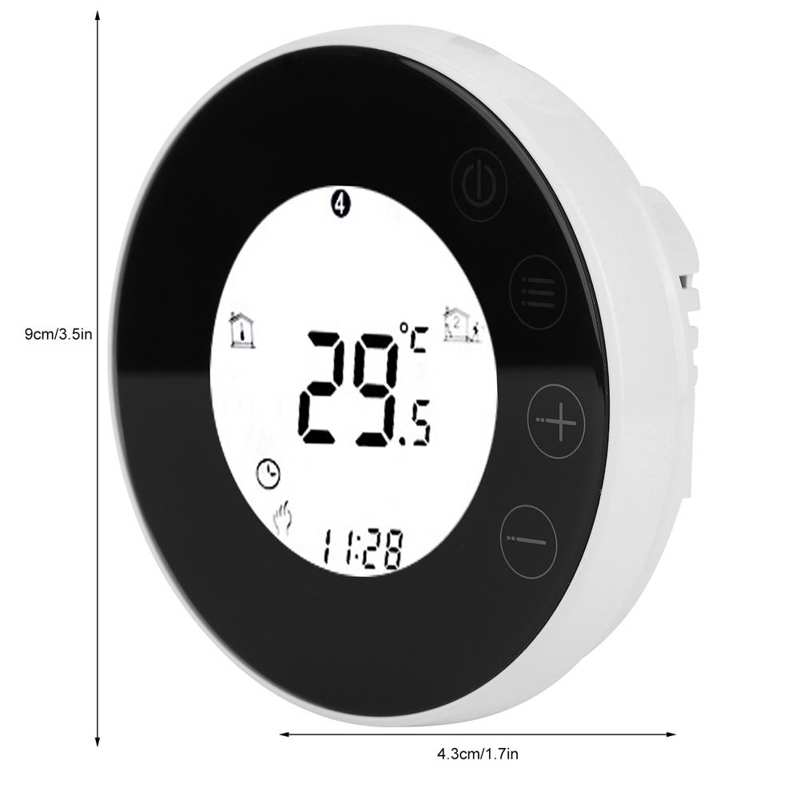 Round Water Heating LED Touch Intelligent Thermostat Temperature Controller APP Voice Control 95-240V