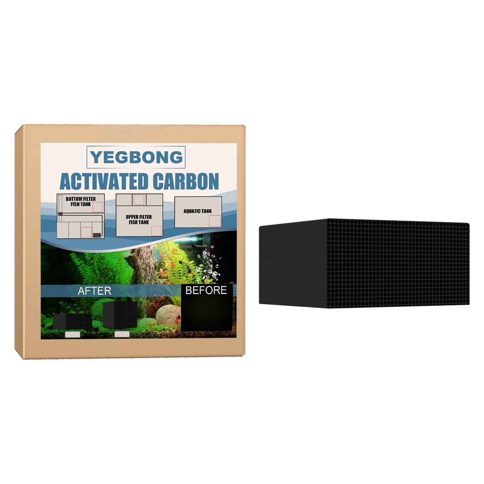Curated visual reference: Picture Idea: Black Activated Carbon Water Purifier Cube Strong