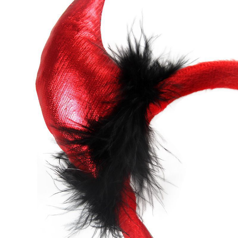 Halloween Pet Hair Band Devil Horn Pet Supplies Dog Cat Hair Band Horn Cap Little Vampire Horn Cap