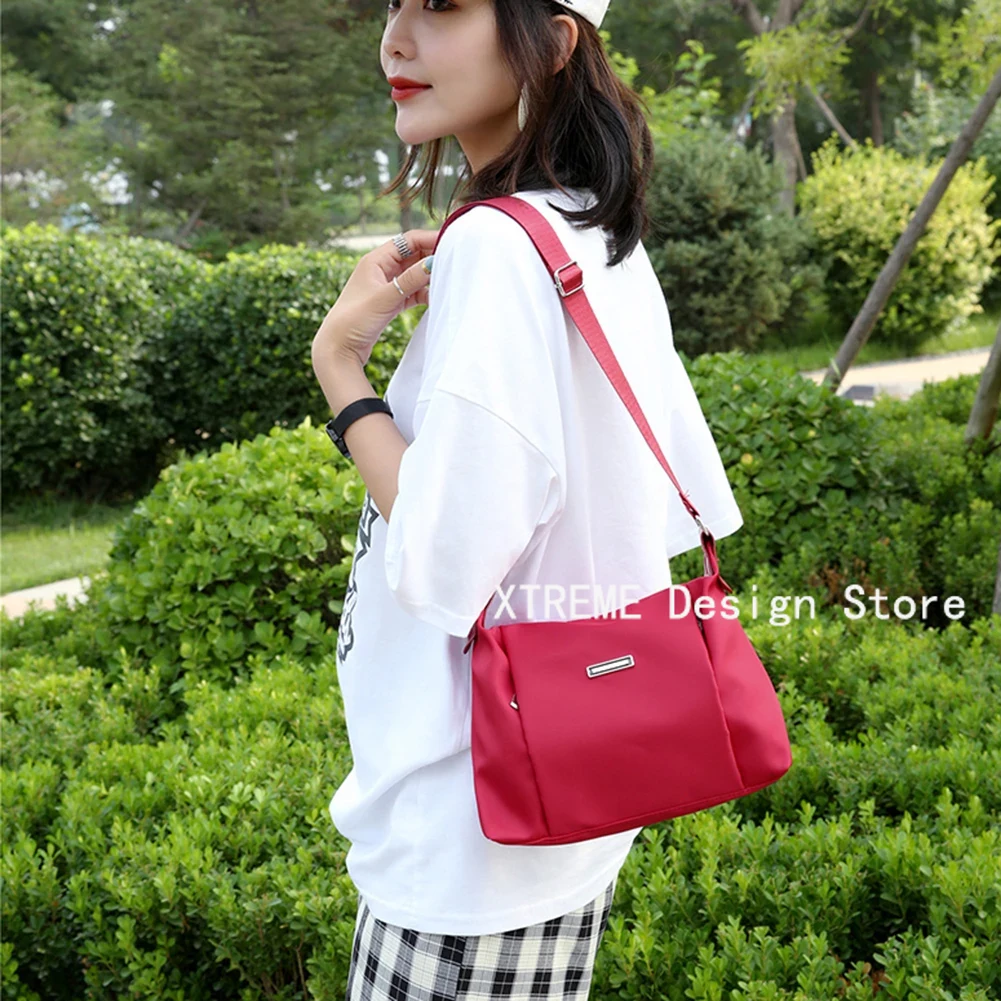 Nylon Dames Schoudertassen Vrouwelijke Handtas Grote Capaciteit Rits Crossbody Tas voor dames