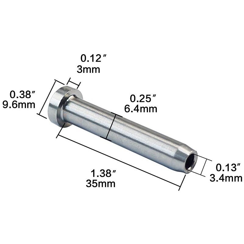 10Pcs Stainless Steel Stemball Swage Stud Dead Ends Threaded Stud Paired with Cable Tensioner for 1/8Inch Cable Railing Kit