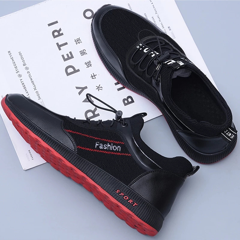 Lædersko mænd fritidssko vinter plus fløjl for at holde varmen sorte comfortbale sneakers mænd flade sko stor størrelse