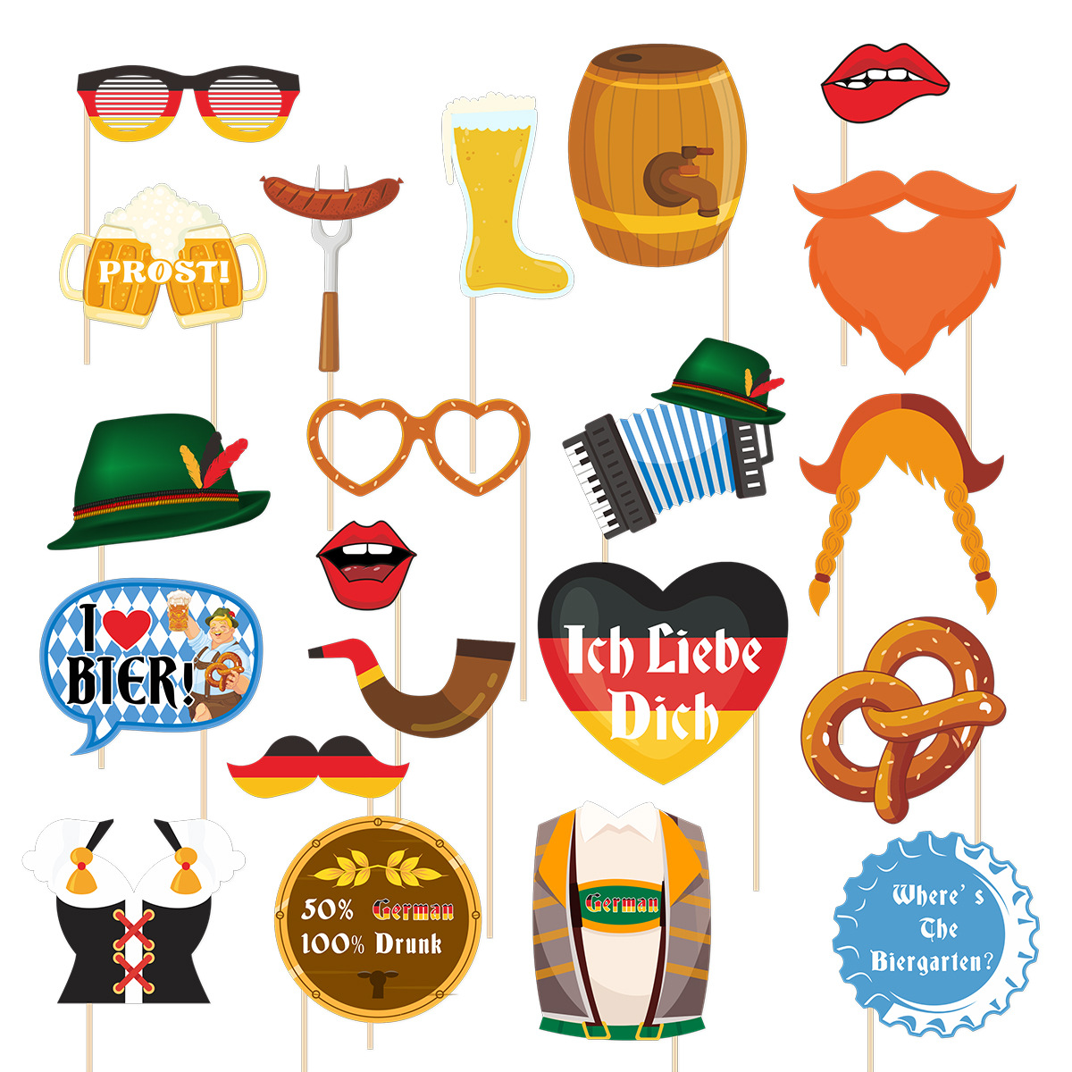 Oktoberfest Theme Party Banner Spiral Hanger Cake Topper for Adult Birthday Oktoberfest Beer Party Background Decoration: Lemon yellow