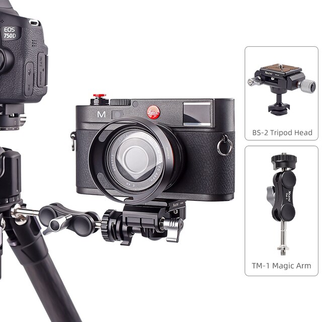 XILETU BS-2 Metal Cold Shoe Clip Ball Head Lightweight Mini Tripod 360 Degree Panoramic Heads Stand for DSLR Micro-Single Camera: BS2-TM1