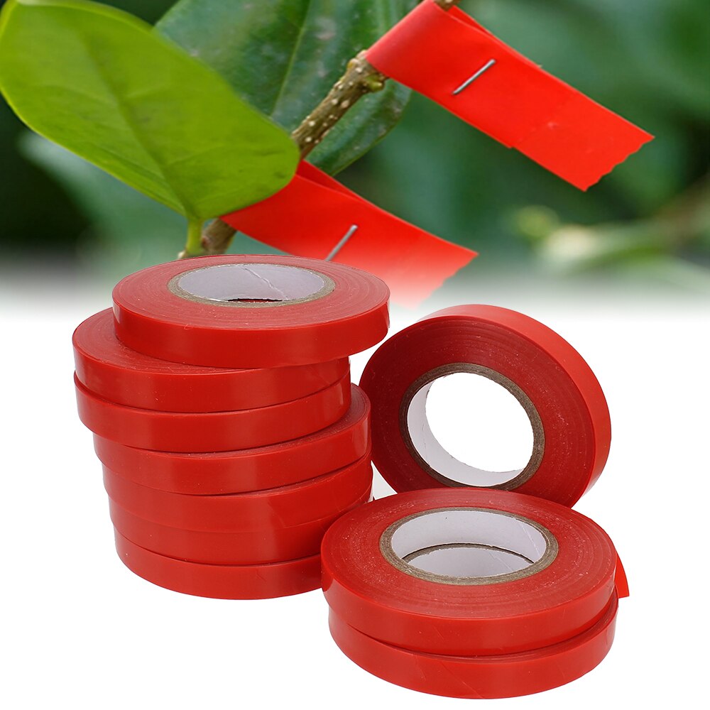 Cinta de jardinería Parafilm para árbol tijeras de podar Engraft atar vinculante vegetal Flor de PVC, máquina de la cinta de Tapetool 10 Uds