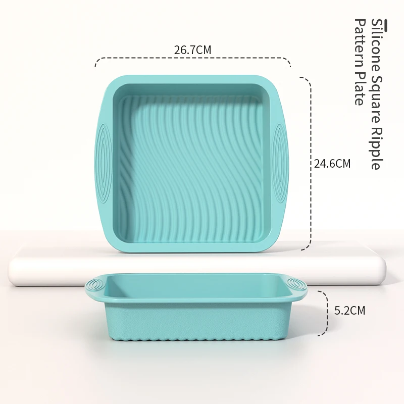 Stampo in Silicone 3D per Torte, Antiaderente, Scanalato, per Decorazione Dolci e Pasticceria: Beige