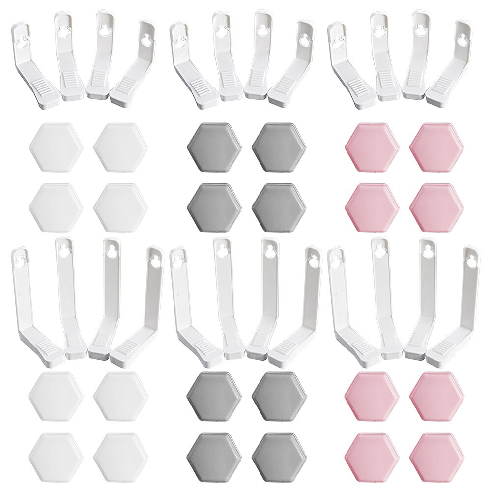 Multifunktions klädnypor 4 st/set madrass påslakan halkfri fast klämhållare plast lakan clip sheet