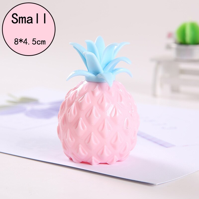 Anti Stress Fun Soft Pineapple Ball Stress Reliever ToyChildren Adult Fidget Squishy Antistress Creativity Sensory Toy: Pink-Small