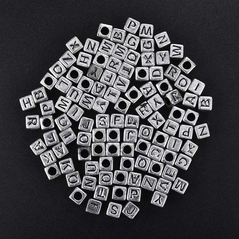 100pc Mixed English Letter Acrylic Beads Flat Heart Alphabet Number Beads For Charms Bracelet Necklace For Jewelry Making DI