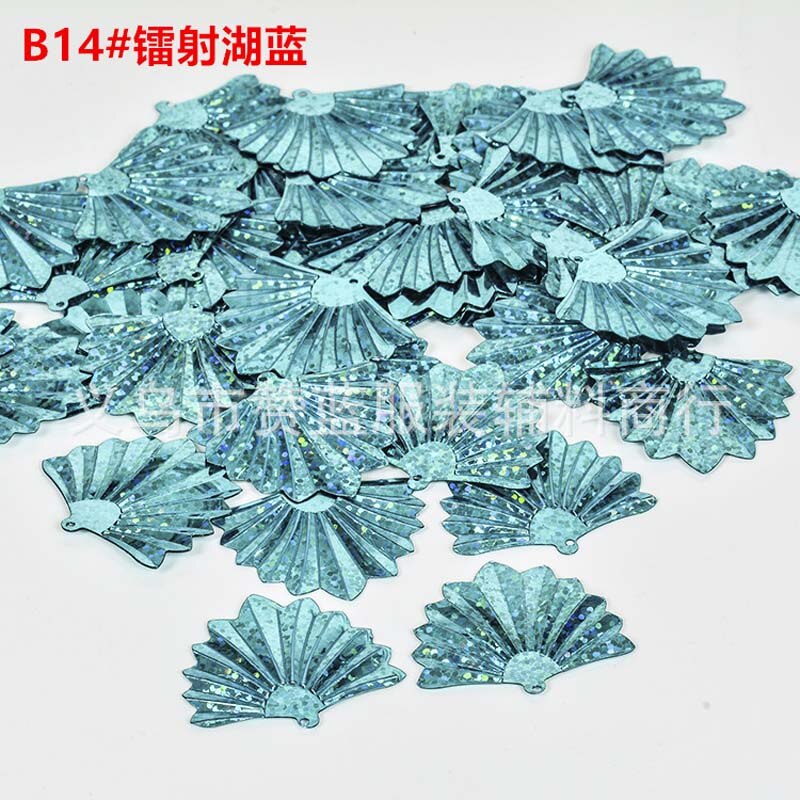 35 × 37mm waaiervormige kralen pailletten diy handgemaakte kleding accessoires materiaal feestdecoratie pailletten  jj386