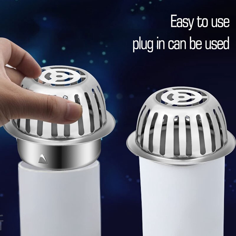 Rvs Balkon Dak Ronde Grote Verplaatsing Anti-Blocking Afvoerputje Outdoor Regen Emmer Drainage Afvoer