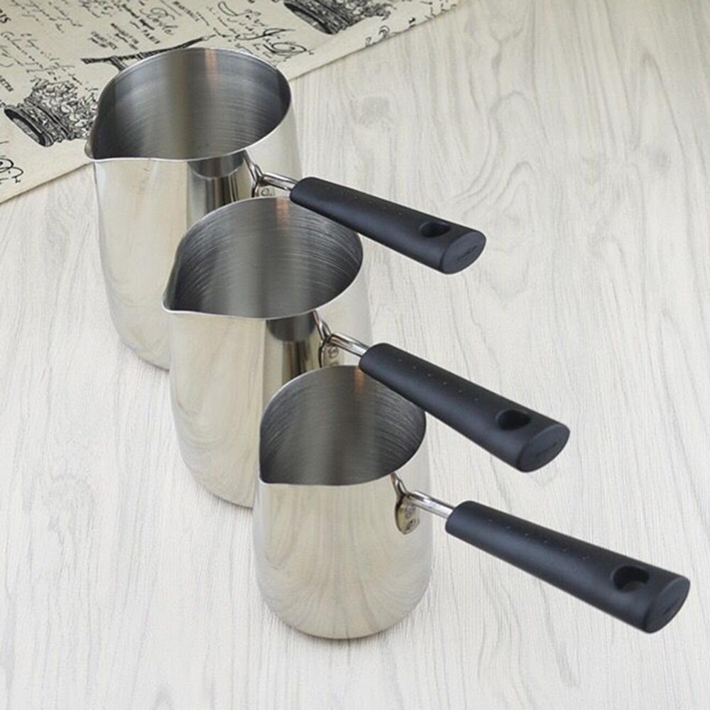 Rvs Wax Smelten Pot Met Siliconen Handvat Diy Kaars Smelt Pot Ontbinden Zeep Jug Verwarmde Koffie/Melk/chocolade