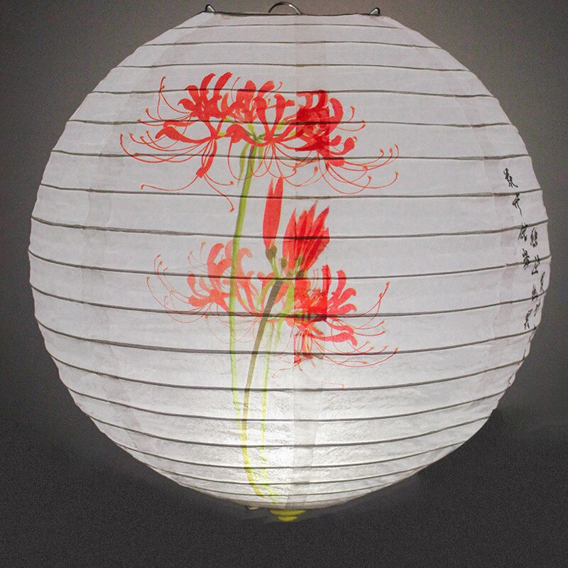 FAROL DE PAPEL redondo de estilo Oriental chino, lámpara de sombra para restaurante, de boda, Año , decoración de Festival de Primavera, linterna: 4 30cm