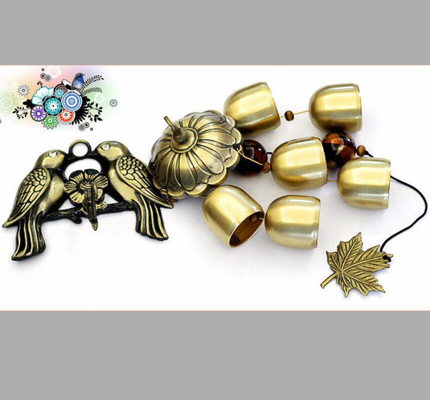 Buf koperen vogel windgong antieke huisdecoratie bellen windgong luxe retro wandhanger