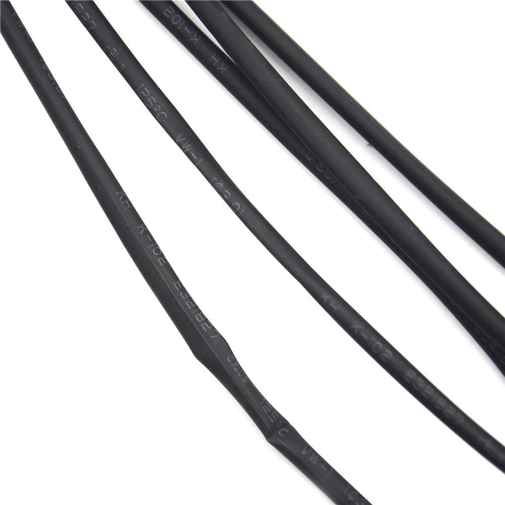 5M Heat Shrink Tubing Black Shrinkable Tube Car Cable Sleeving Assortment Wrap Wire Kit Diameter 3mm