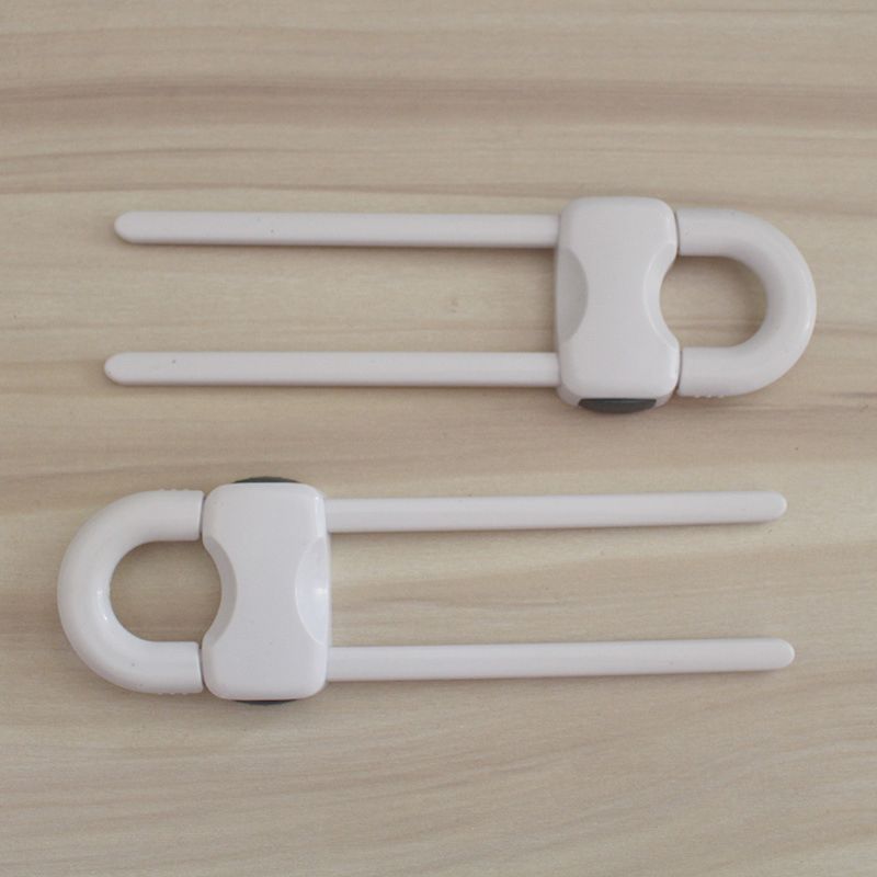 2 Pack Child Safety Sliding Cabinet Locks Baby U Shape Sliding Safety Latch Lock Cabinet Locks