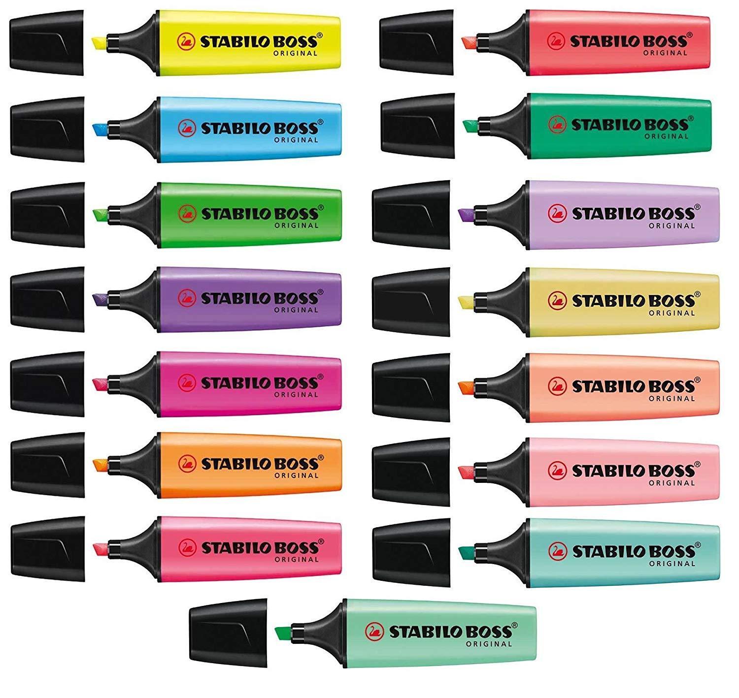 15 Pack Stabilo Boss Markeerstiften-Originele 9 Kleuren En 6 Pastel Kleuren Markeerstift Gratis Shİppİng