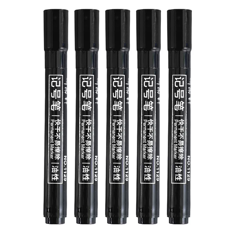 Rotulador negro de punta de Alcohol de 3mm con múltiples superficies para escritura permanente, resistente al agua, para Metal, vidrio, papel de madera, logística: Blanco