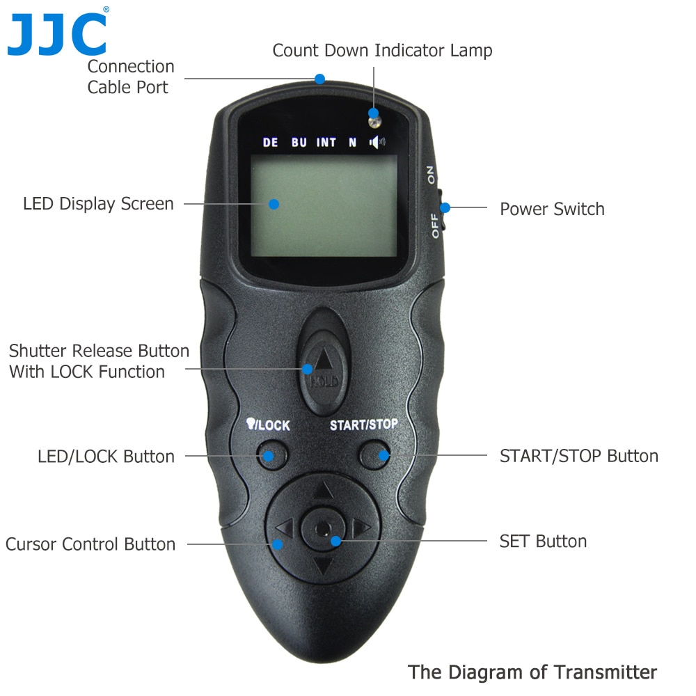 Jjc multiple remote interface och ir-mottagare dslr kamera timer ir infraröd fjärrkontroll för samsung galaxy nx /nx2000/nx500/ ek -gn120