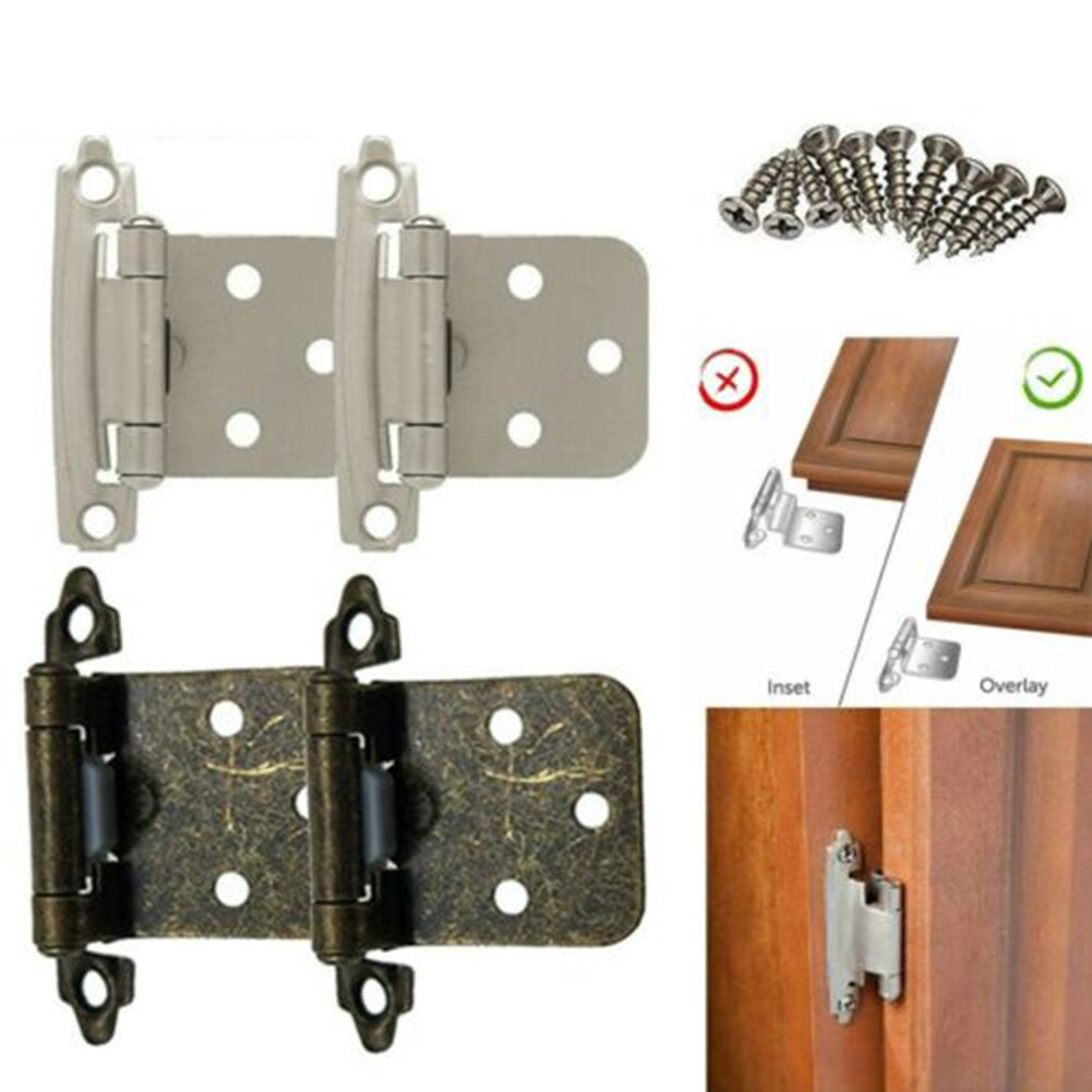 2/10/20 Pcs Zelfsluitende Kast Kast Keuken Deur Scharnieren Met Schroeven Kit Und