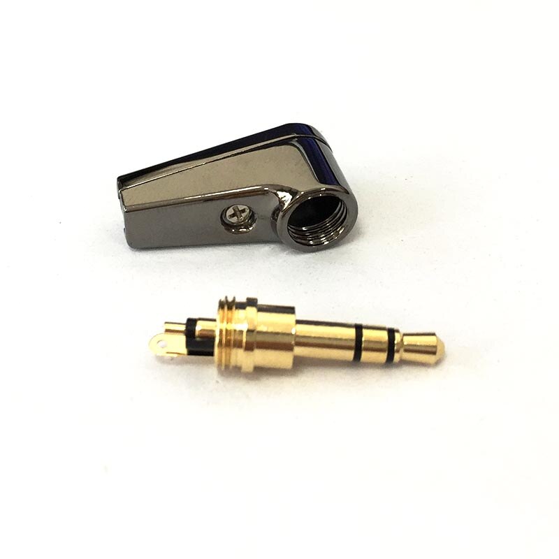 3.5mm retvinklet l-type stik stereohovedtelefonstik guldbelagt