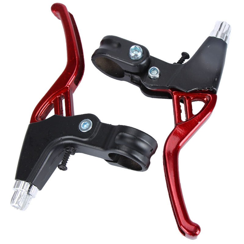 Freios de bicicleta 22mm diâmetro guiador alavanca do freio da bicicleta mountain bike liga alumínio alavanca do freio vermelho acessórios da bicicleta dobrável: red