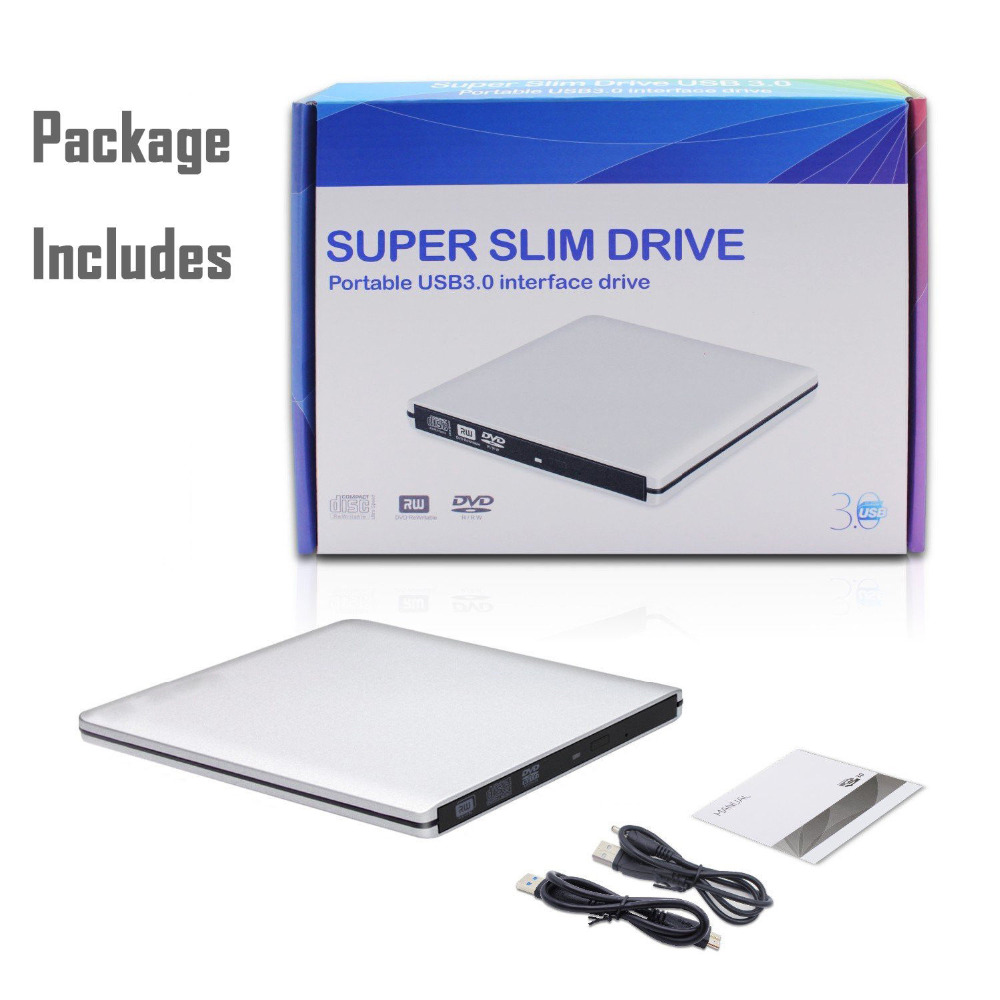 USB 3.0 DVD CD RW Drive External Burner Writer Rewriter for Apple Mac Macbook