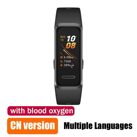 Alkuperäinen huawei band 4 älykello älykello sykemittari kellotaulut usb-liittimen lataus: Cn-nauha 4 musta