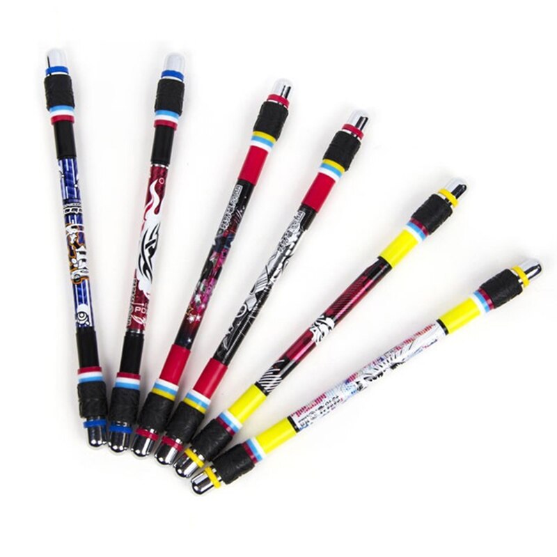 Zhigao pen mod spinning multifunktions penne sjov roterende pen skoleartikler skridsikker belagt tilfældig farve