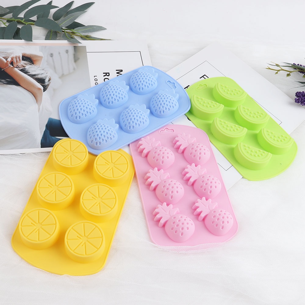 Fruit Shape Silicone Mold Diy Citroen Aardbei Suiker Candy Jelly Pudding Zeep Mold Fondant Chocolade Bakken Cake Decorating Tool