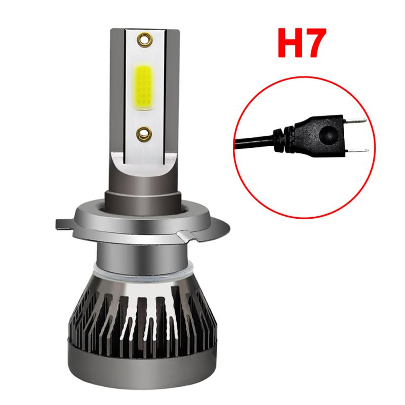 1 Pcs H7 LED Car Headlight Conversion Kit COB Bulb 120W 26000LM White High Power 6000K Stable And Durable Auto Products: Default Title