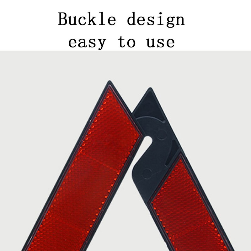 Car Emergency Breakdown Warning Triangle Red Reflective Safety Hazard Car Tripod Folded Stop Sign Reflector