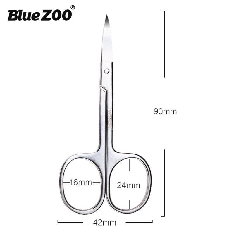 1 st silverfärgat rostfritt stål skäggsax skäggtrimmer ögonbryn vibrissa raksax kosmetiska verktyg
