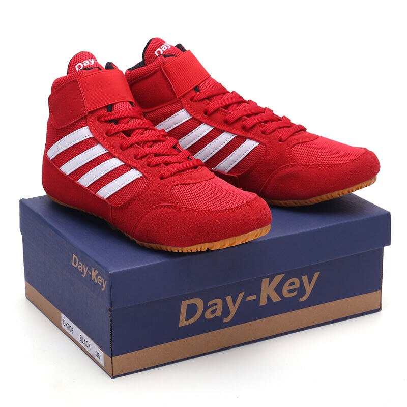 Men Boys Boxing Wrestling Fighting Boots Mesh Breathable Wearable Supporting Big Boys Training Boxing Shoes