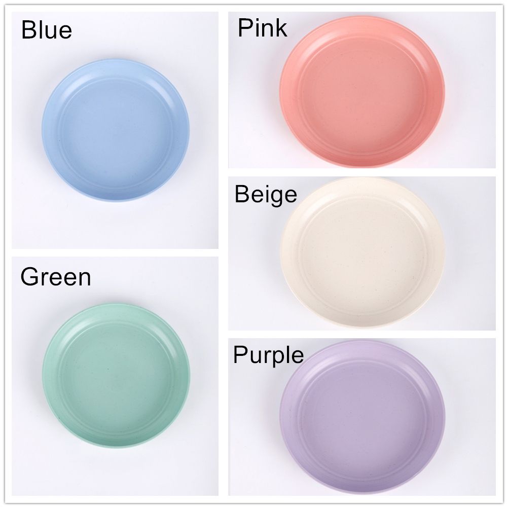 Household Nordic Wheat Straw Lightweight Snack Vegetable Dinner Plates Plate Dish Tray