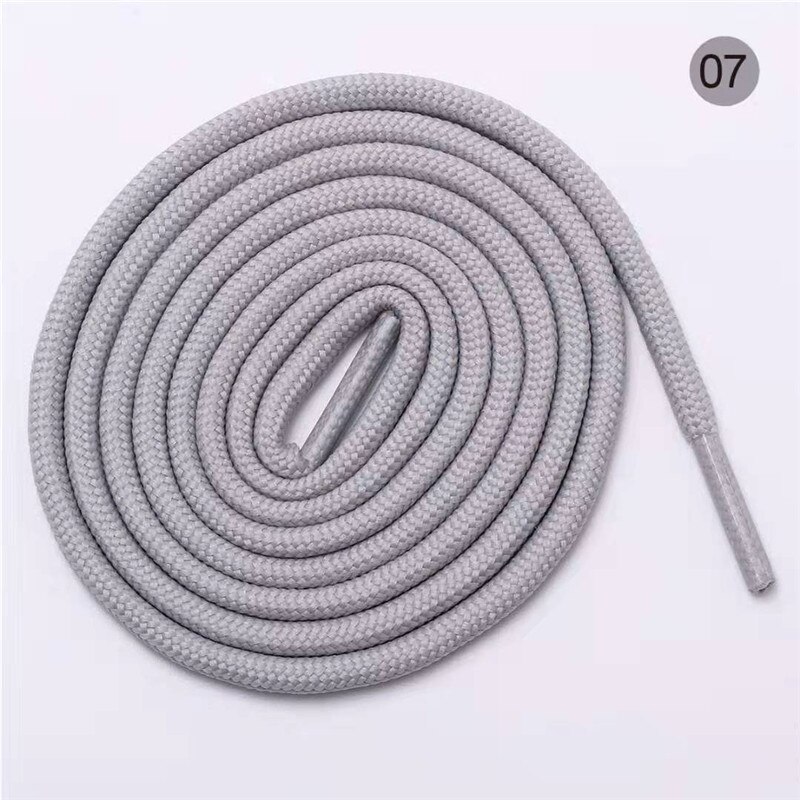 80/100/120CM 1 Pair Unisex Casual Shoelace Round Cord Dress Shoe Laces Colourful Cute Pink Color Elastic Shoelaces: Gray / 80cm