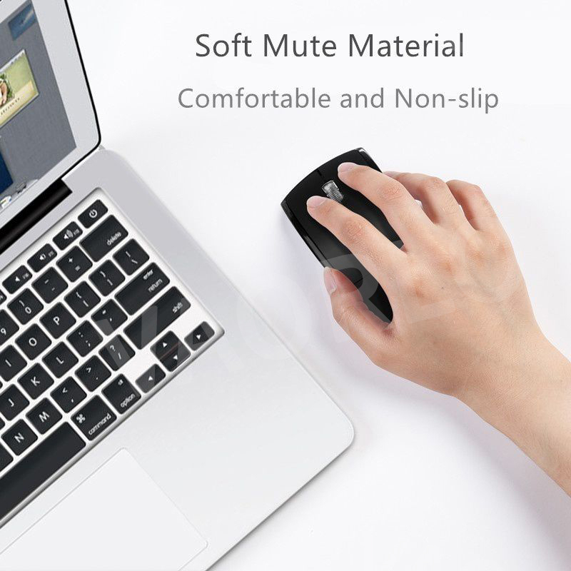 Vaorlo 2.4g mini trådløs mus sammenleggbar reise bærbar usb-mottaker optisk ergonomisk kontormus for pc bærbar mus spillere