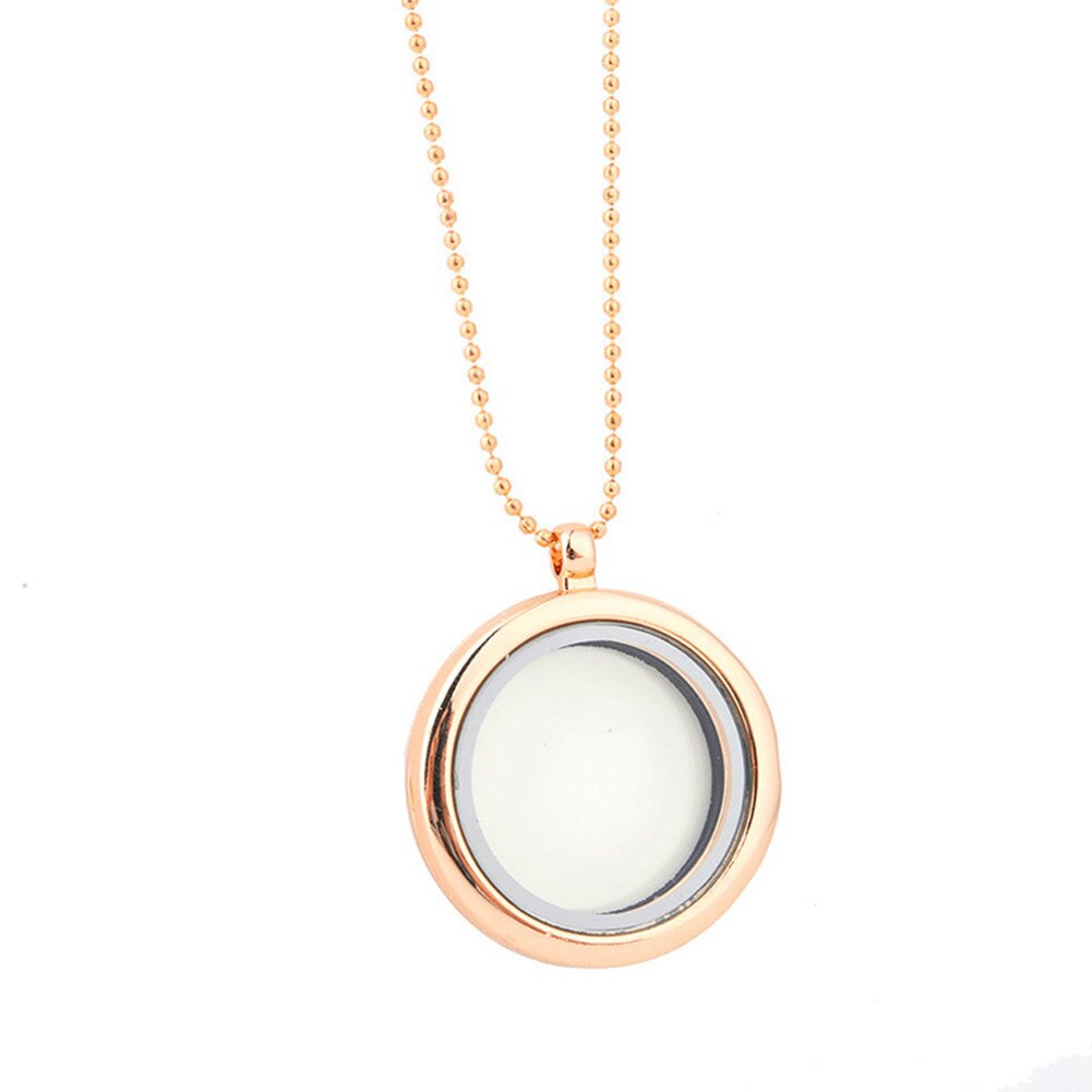 Leben Erinnerung Foto Schwimm Glas Medaillon Anhänger Halskette Frauen Schmuck HSJ88: B