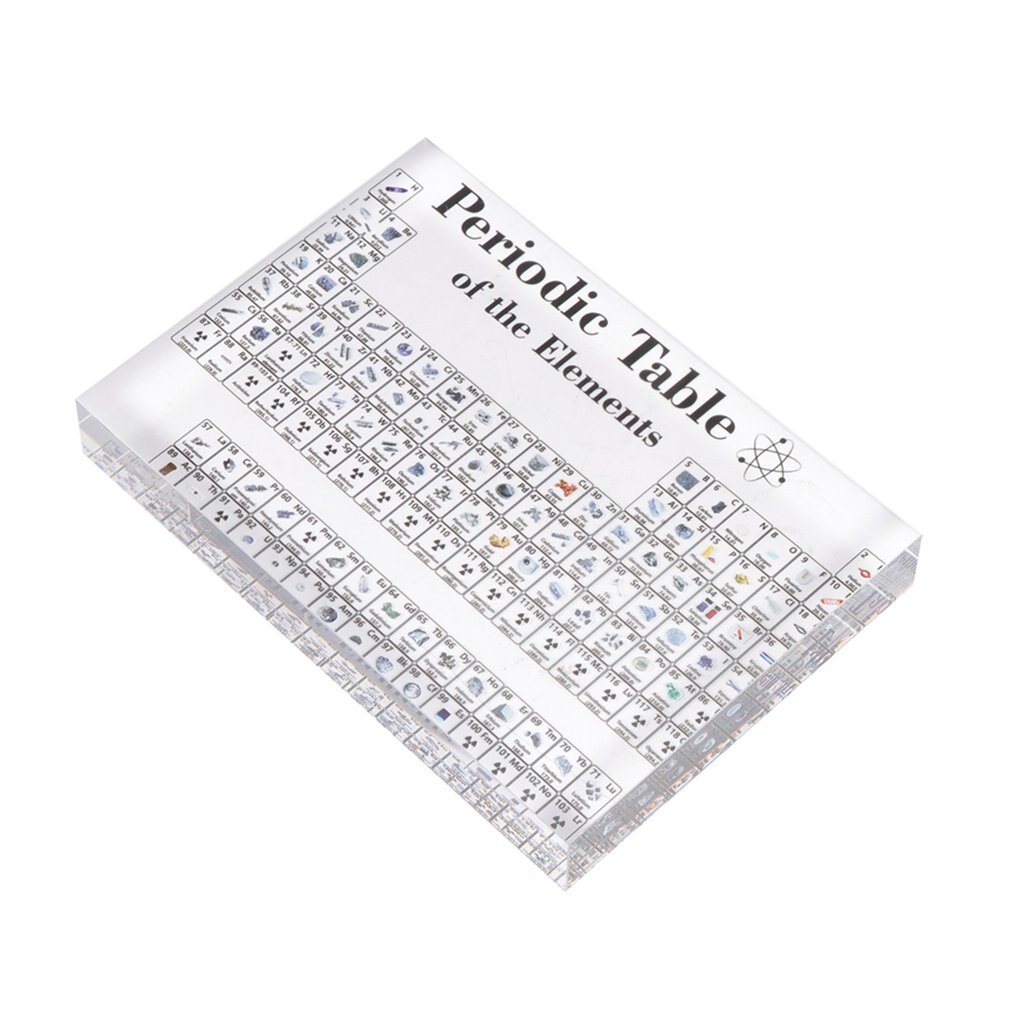 Acrylic Periodic Table Display With Elements Kids Teaching School Day Birthday Stickers Chart Elements Home Decor