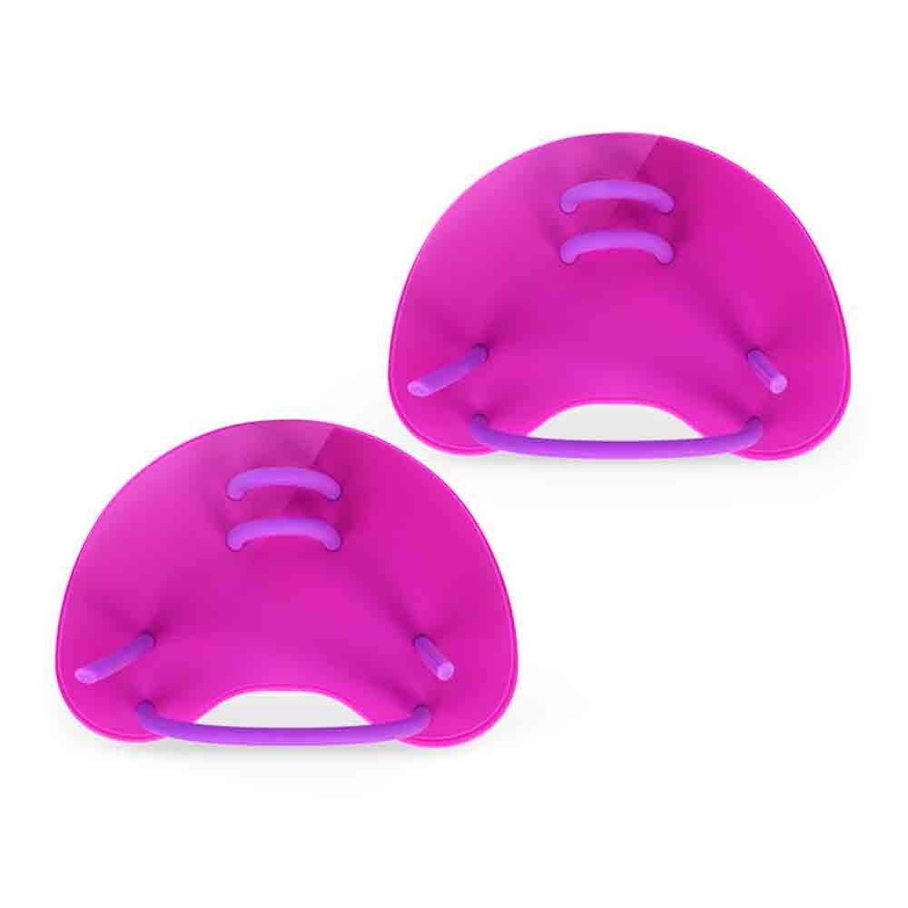 1 par de paletas de mano para niños adultos Universal Freestyle equipo de remo ayuda de natación herramientas de trazos de invierno: Pink