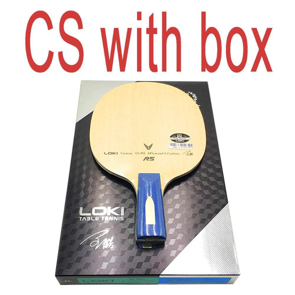 LOKI V5RS Professionale di Carbonio Tennis Da Tavolo Lama 5 Strati Ping Pong Lama Offensiva Da Tavolo Racchetta Da Tennis: CS with box