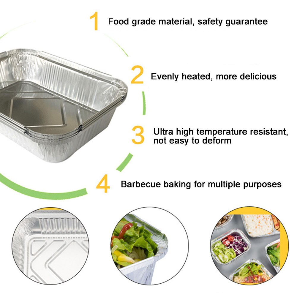 Disposable Barbecue Tray Aluminum Foil Grease Tray... Grandado