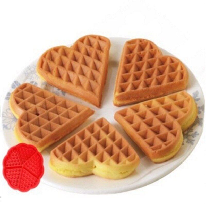 4 rister rektangel silikon vaffelformer kakeform pannekake og vaffelmaker diy håndlaget kjøkken bakeware tilbehør  på57