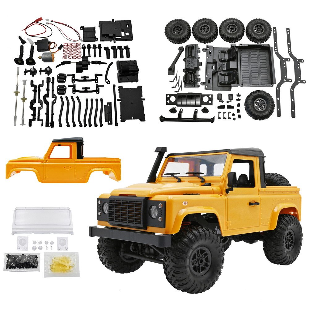 MN-91 1:12 RTR/KIT Version 2.4G RC Car Remote High Speed Off Road Truck Vehicle Toy RC Rock Crawler Buggy Climbing Car Boy Toys: MN-91 KIT Yellow