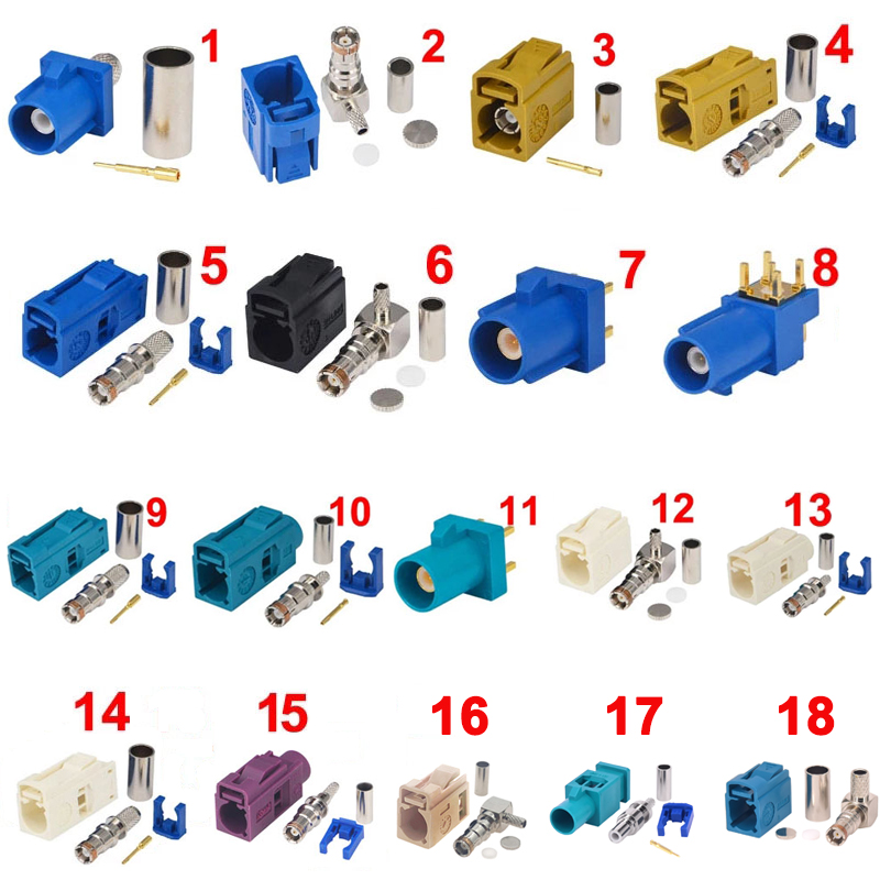 Liiuodo Auto Radio Antenne Connector Fakra Een Fakra B Fakra C Fakra K Fakra Z Voor Gps Rf Communicatie Systemen