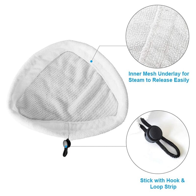 6PCS Steam Mop Pads Washable Microfiber Cleaning Pads Replacement Pads Accessories for Shark X5 H2O H20 S302 S001