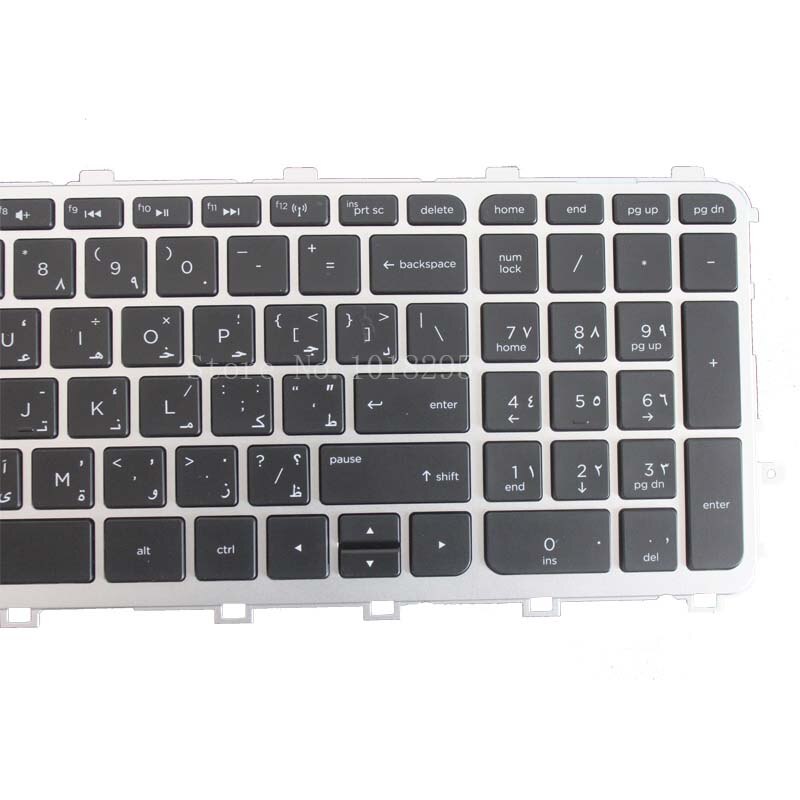 Arabisch Laptop Toetsenbord Voor Hp Pavilion 15-J 15T-J 15Z-J 15-J000 15t-j000 15z-j000 15-j151sr Serie Zilver Met Backlight