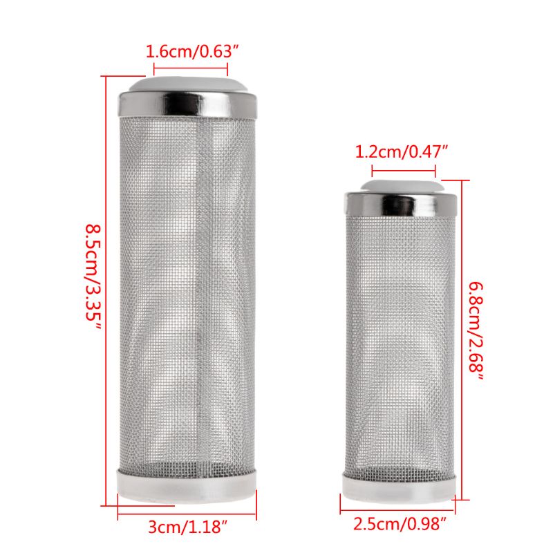 Edelstahl Aquarium Filter Eintrag Netz Garnelen Zylinder Aquarium Zufluss Einlass