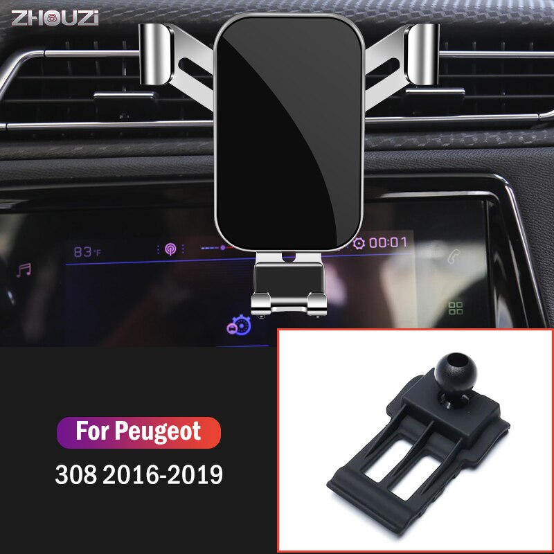 Support de téléphone portable de voiture pour Peugeot 308 4008 5008, supports spéciaux de ventilation, support de Navigation GPS, accessoires de voiture: For 308 16-19